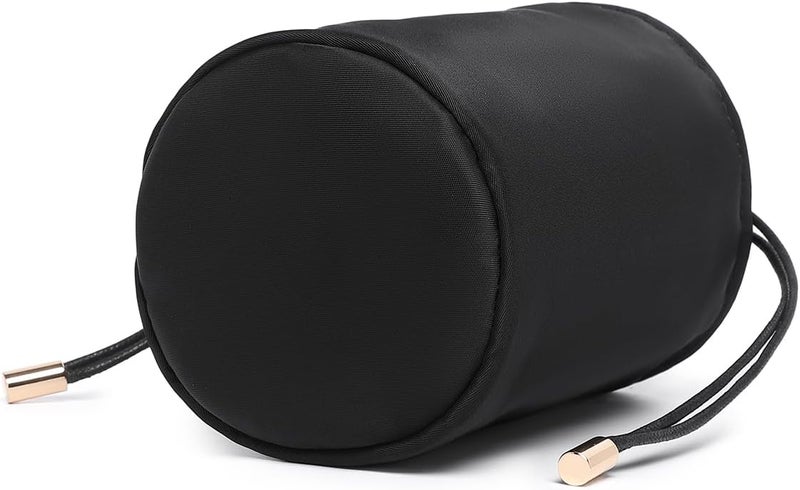 YONBEN Tall Purse Organizer Insert Womens Canvas Handbag Round Cosmetic Pouch Bucket Makeup Bag (L, Nylon-Black) - Image 5