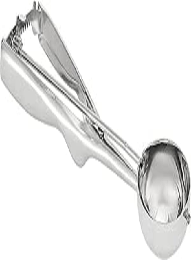 Spaceshoop Deluxe Ice Cream Scoop with Stainless Steel Ice Cream Scooper Heavy Duty Metal Ice Cream Scooper Ideal for Frozen Yogurt Gelatos Stainless Steel Silver