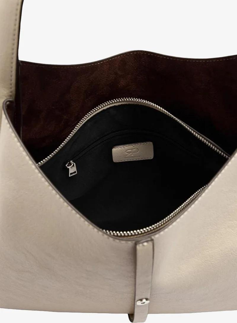 Parfois White Shoulder Bag With Strap And Buckle for Women | Best Price UAE