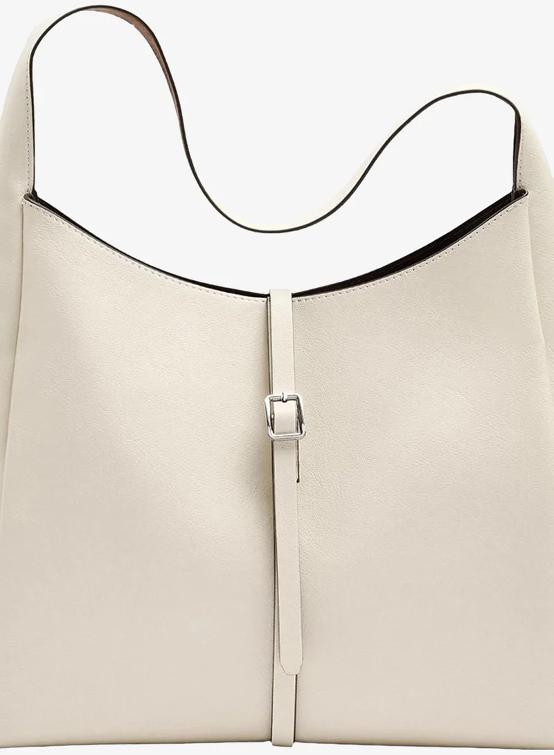 Shoulder Bag With Strap And Buckle