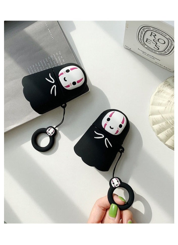 Generic - Jowhep Case Cover For AirPod Pro Cartoon Cute Silicone Cover with Keychain Fashion Funny Soft Protective Skin for Air Pods Pro Kawaii Shell Cases for AirPods Pro Faceless - Image 1