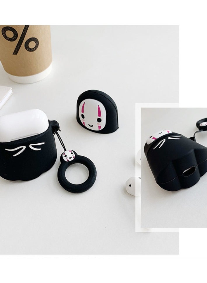 Generic - Jowhep Case Cover For AirPod Pro Cartoon Cute Silicone Cover with Keychain Fashion Funny Soft Protective Skin for Air Pods Pro Kawaii Shell Cases for AirPods Pro Faceless - Image 1