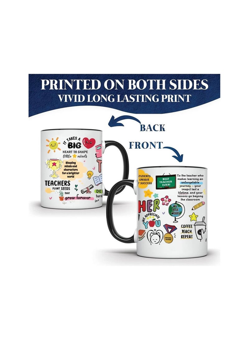 برينت شوب فور مي مجموعة تقدير كومبو للمعلمين - هدية يوم المعلم من الأكريليك والقطن، حقيبة قابلة لإعادة الاستخدام صديقة للبيئة وحقيبة هدايا - هدية للمعلمين والمعلمين والموجهين - Image 4