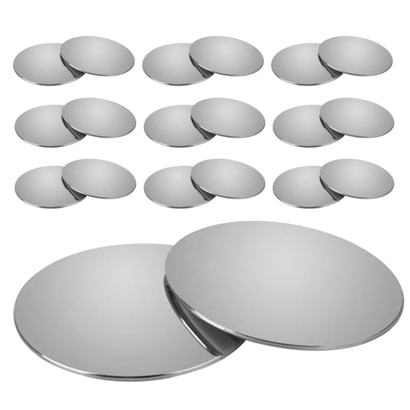 10 Pcs Frameless Mini Convex Blind Spot Mirrors 2.2 Inch Round 360 Rotatable Wide Angle Reversing Mirror Universal Adhesive Car Rearview For Parking Safety - Image 2
