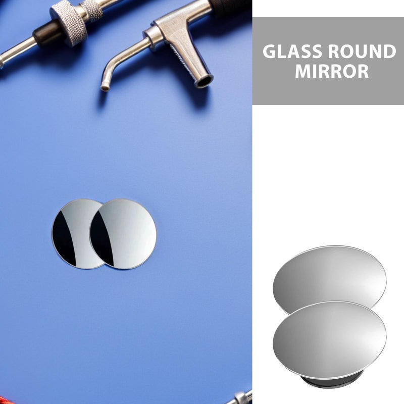 10 Pcs Frameless Mini Convex Blind Spot Mirrors 2.2 Inch Round 360 Rotatable Wide Angle Reversing Mirror Universal Adhesive Car Rearview For Parking Safety - Image 4