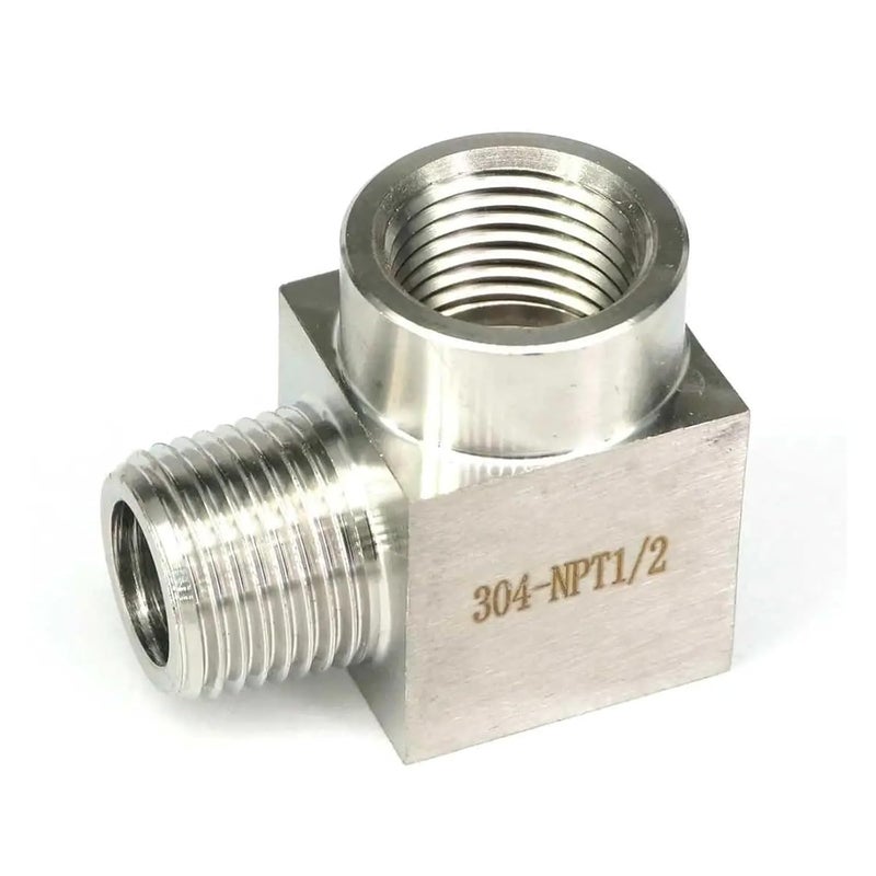 304 Stainless Steel 1 2 Inch NPT Female To Male Elbow Pipe Fitting For Water Gas Oil - Image 1