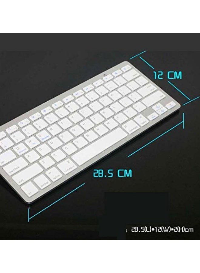 Original Wireless Bluetooth Low Profile Keyboard – White, Compatible with iOS, Android, Mac, and Windows - Image 3