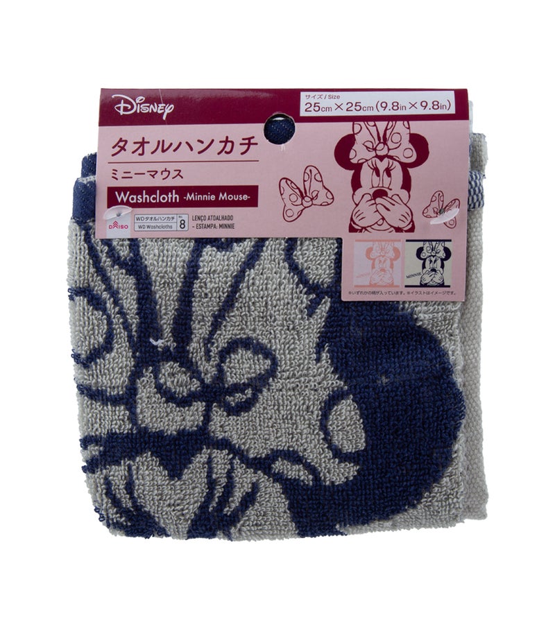 Disney Minnie Mouse Washcloth, Blue, Soft Absorbent Face Towel for Kids, Bath & Daily Use - Image 1