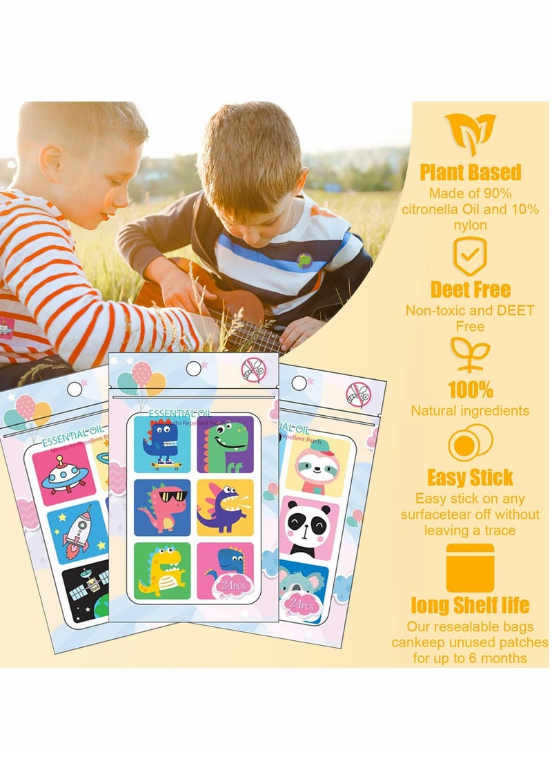 SYOSI - Mosquito Repellent Stickers, 72 Counts Mosquito Patches Stickers for Kids Adult, Natural Insect Repellent Sticker for Kids Adults Indoor Outdoor Hiking Camping Offer 24 Hours Protection - Image 1