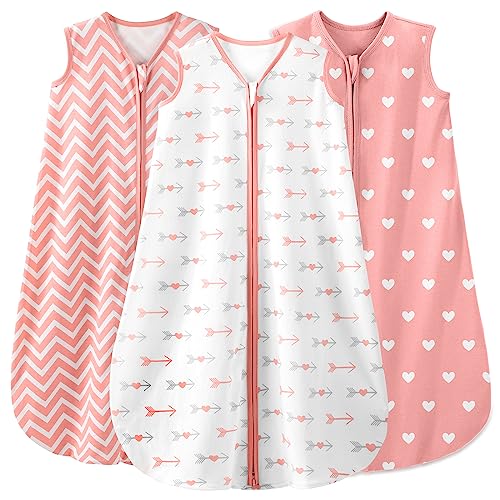 Yoofoss Baby Sleep Sack 0-6 Months Baby Wearable Blanket 100% Organic Cotton 2-Way Zipper TOG 0.5 Toddler Sleeping Sack, Lightweight Sleep Sacks for Babies(Small) - Image 1