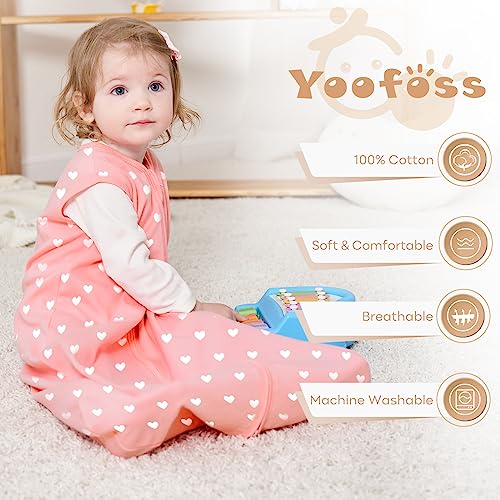 Yoofoss Baby Sleep Sack 0-6 Months Baby Wearable Blanket 100% Organic Cotton 2-Way Zipper TOG 0.5 Toddler Sleeping Sack, Lightweight Sleep Sacks for Babies(Small) - Image 2
