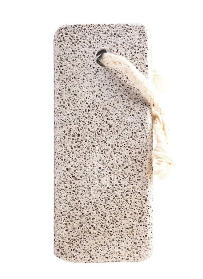 Pritty - Pritty Large Rectangular Pumice Stone with String – 115x50x20mm Foot Scrubber for Callus Removal and Smooth Skin - Image 1