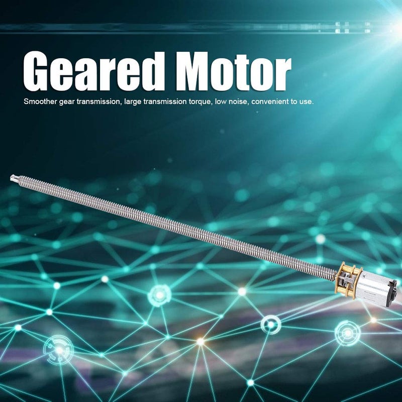 N20 Thread Reduction Motor, DC Gear Motor with Long Output Shaft, High Torque Low Noise Gearbox Motor for Robots Smart Cars, T5 x 160mm Brushed Motor for Electronic Locks Cameras (DC6V 100RPM) - Image 5