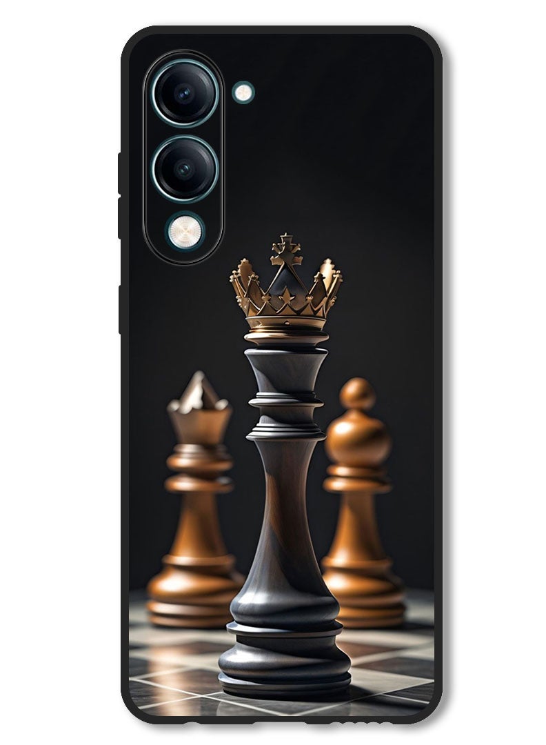 Theodor Case Compatible with Vivo Y29s Protection Shockproof Bumper Cover Chess KING - Image 1