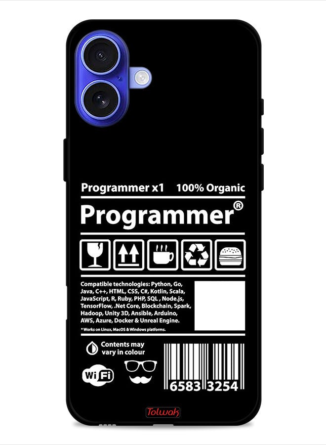 Tolwak Apple iPhone 16 Plus Protective Case Cover Programmer Sticker - Image 1