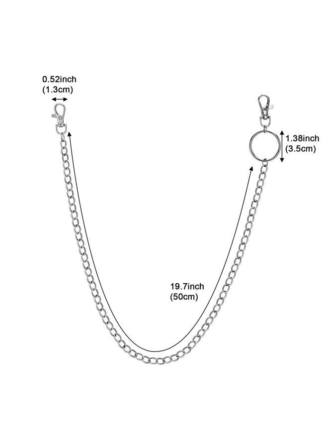 Phogary 3 Jeans Chains Wallet Pants Chain Silver Pocket Punk Chain Hip Hop Rock Chains - Image 2