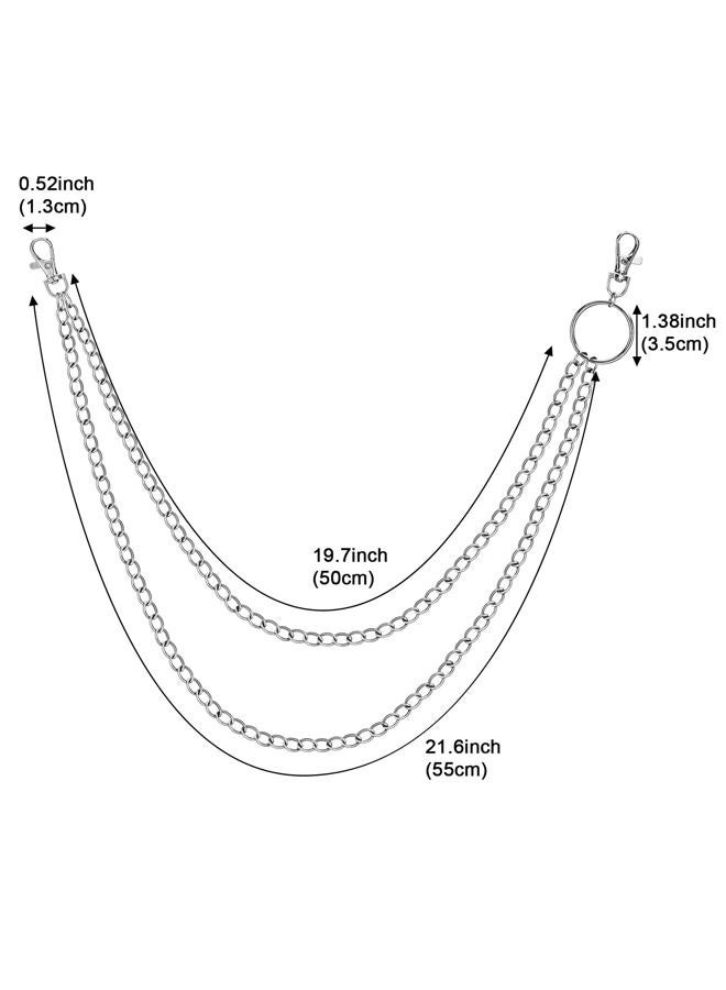 Phogary 3 Jeans Chains Wallet Pants Chain Silver Pocket Punk Chain Hip Hop Rock Chains - Image 3