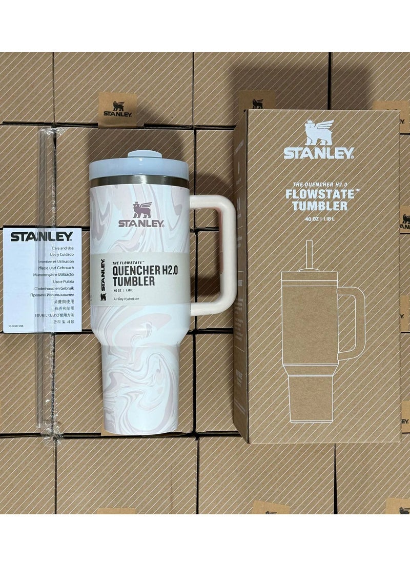 Stanley Quencher H2.0 FlowState Stainless Steel Vacuum Insulated Tumbler with Lid and Straw for Water, Iced Tea or Coffee, Smoothie and More, 40 oz 