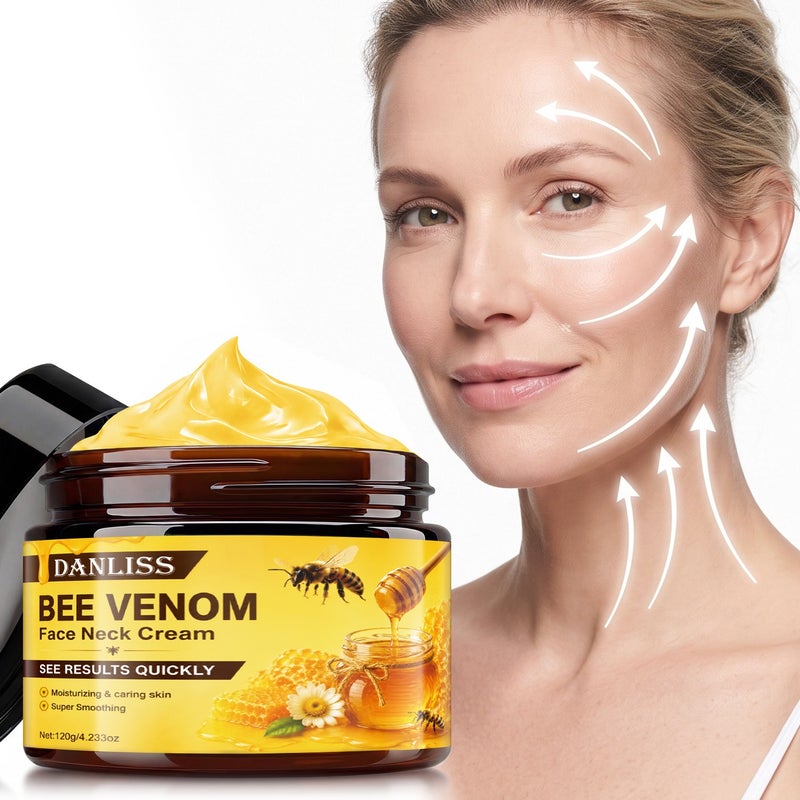 Danliss Bee Venom Face & Neck Firming & Nourishing Cream 120g - Honey-infused for smoothing, reducing wrinkles, and combating early signs of aging on the face and neck - Image 1
