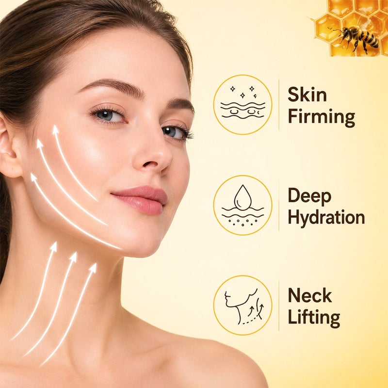 Danliss Bee Venom Face & Neck Firming & Nourishing Cream 120g - Honey-infused for smoothing, reducing wrinkles, and combating early signs of aging on the face and neck - Image 4