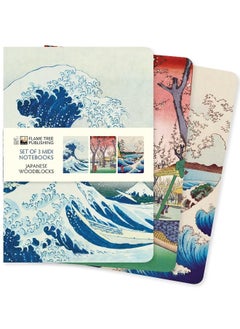 Japanese Woodblocks Set of 3 Midi Notebooks 