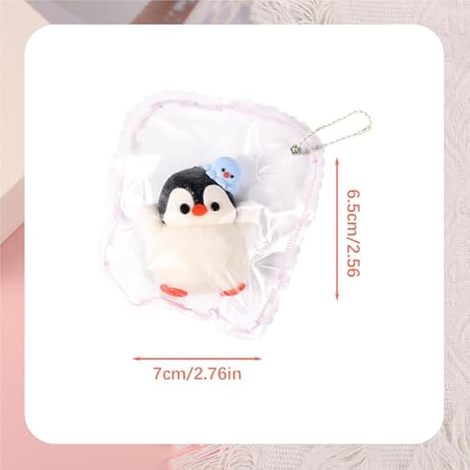 Sinbana Squeeze Penguin Toy, Portable Silicone Cute Penguin Squeeze Toy Children Soft Charming Toy for Children Teenagers and Adults for Comfort and Joy - Image 2