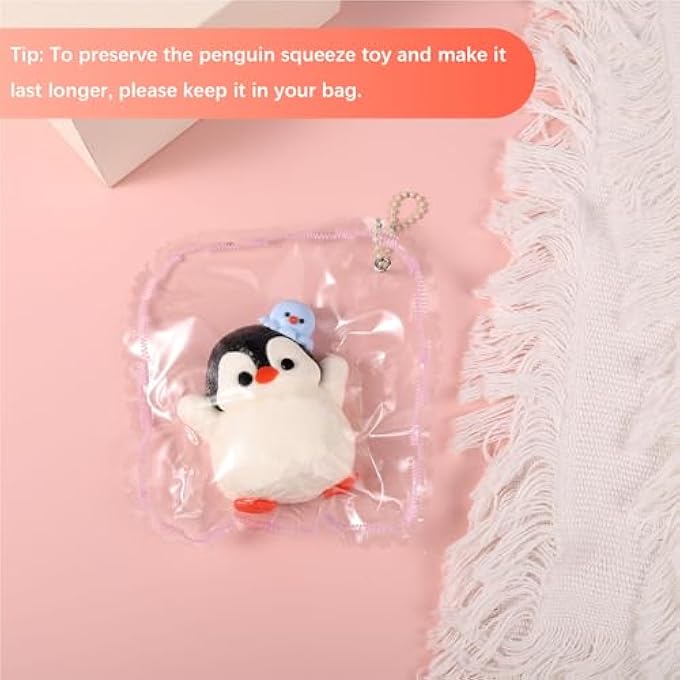 Sinbana Squeeze Penguin Toy, Portable Silicone Cute Penguin Squeeze Toy Children Soft Charming Toy for Children Teenagers and Adults for Comfort and Joy - Image 5