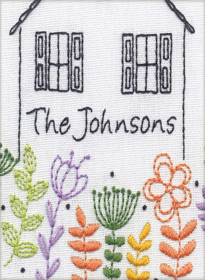 Dimensions Welcome Home Embroidery Needlepoint Kit for Beginners, 6" Diameter Hoop, Multicolor, 5 Pieces - Image 4