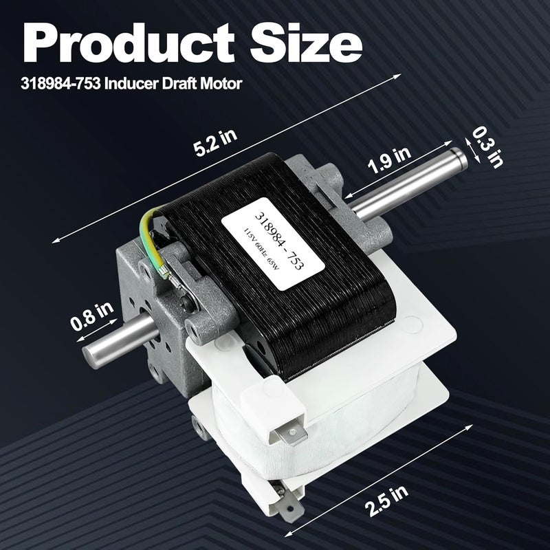Romalon 318984-753 Furnace Inducer Draft Motor Assembly Fit for Carr-ier Pay-ne Br-yant Jakel INC J238-150-1571 HC21ZE114A HC21ZE117 HC660005 AP5634784 321373-712 by - Image 2