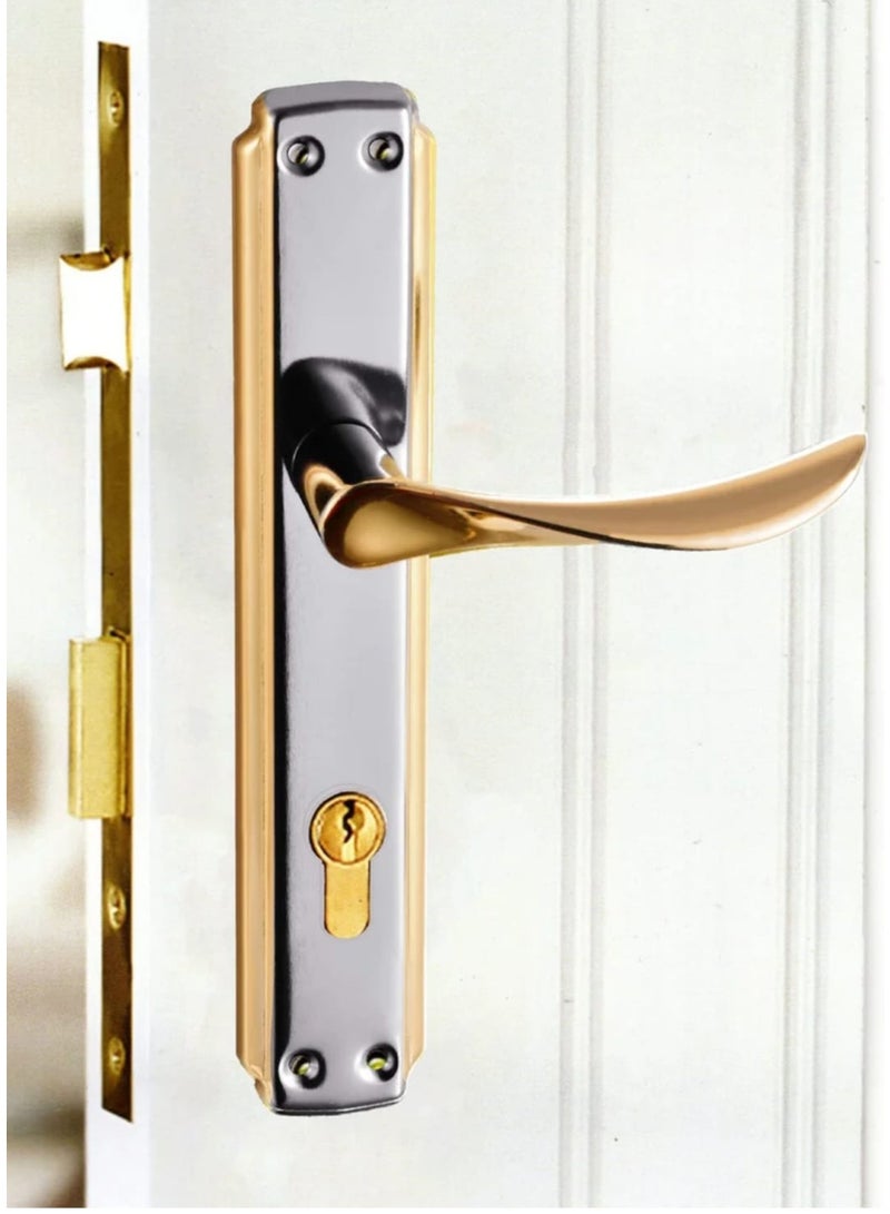 Premium Turkish Door Handles in Gold and Silver – Elegant Design with Back Plate and Screws - Image 2