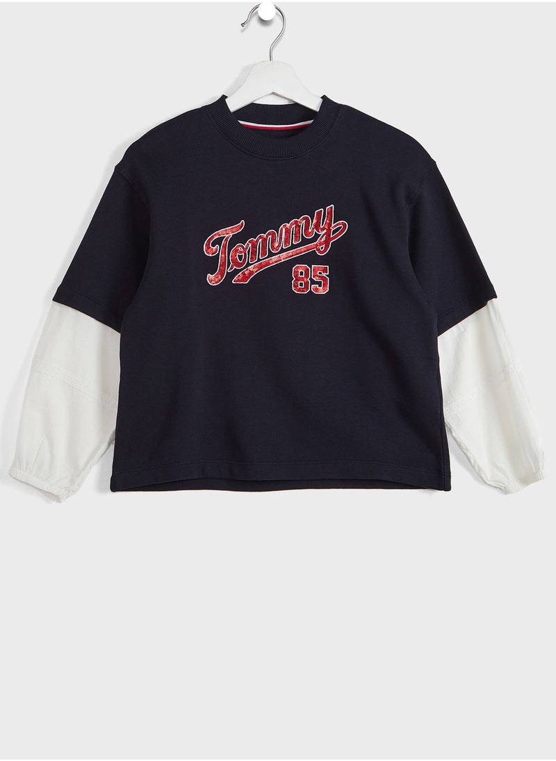 TOMMY HILFIGER - Kids Essential Sequins Sweatshirt - Image 1