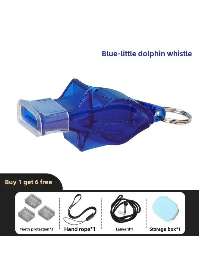 Generic Whistle PE Teacher Super Loud Super Whistle Basketball Referee Special Dolphin Professional Life-saving Survival Football Whistle-Color:Classic Whistle-dark Blue - Image 1