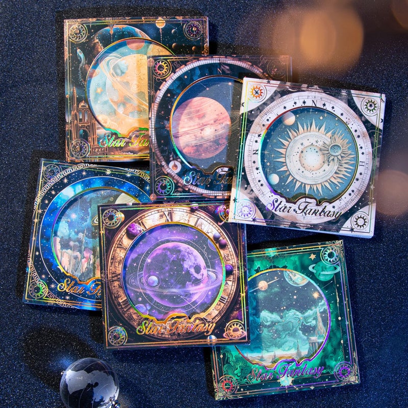 YOKSAS 180 Sheets Fantasy Celestial Scrapbook Paper â€“ Vintage Galaxy, Planets, Constellations & Cosmic Art â€“ Aesthetic Lunar Astronomical Journal Supplies for DIY Art Craft, Card Making, Junk Journaling - Image 1