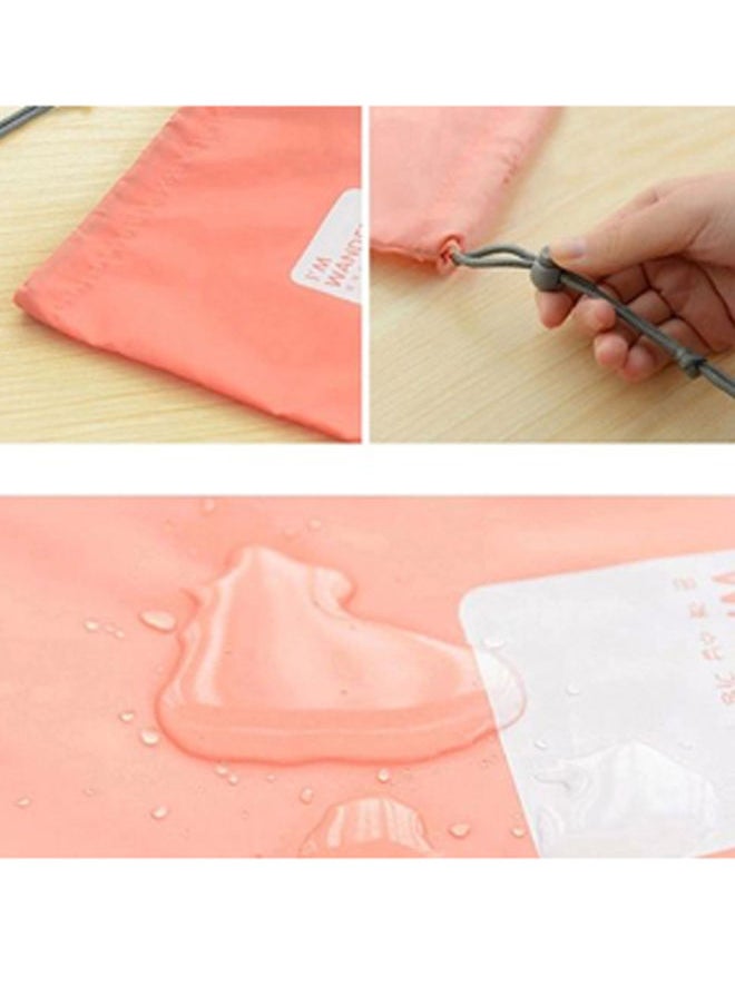 NIBEMINENT 4 Piece Waterproof Shoe Storage Bag Pink/White  - Image 3