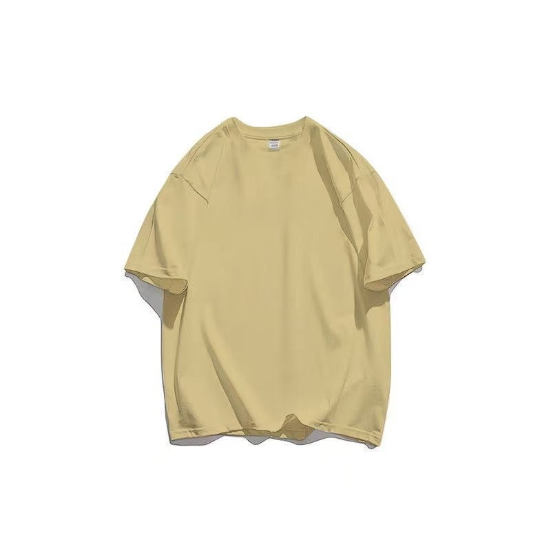 2024 Short-Sleeved T-Shirt Men'S Round Neck Fashionable Base Shirt Solid Color Casual All-Match Half-Sleeved T-Shirt Top - Image 1