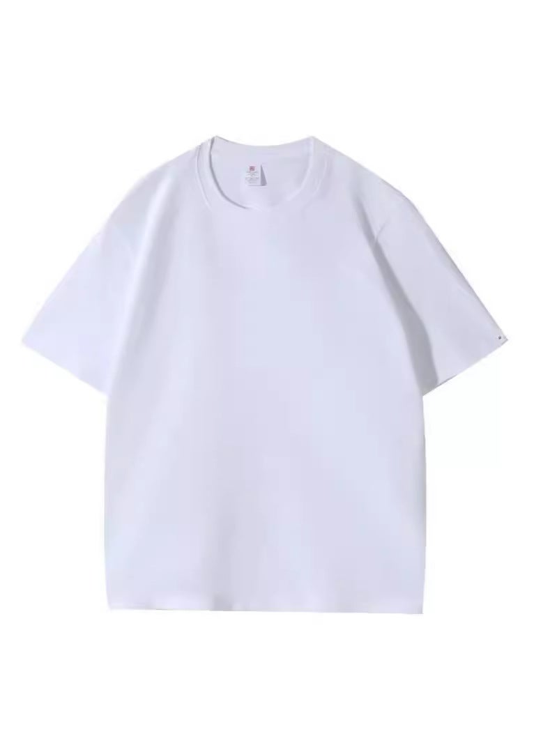 2024 Short-Sleeved T-Shirt Men'S Round Neck Fashionable Base Shirt Solid Color Casual All-Match Half-Sleeved T-Shirt Top - Image 3