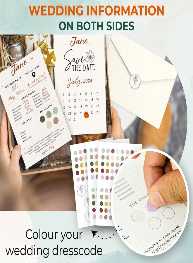 STOFINITY Will You Be My Bridesmaid Card - 8 Bridesmaid Proposal Card, 1 Will You Be My Maid Of Honor Card, 1 Will You Be My Matron Of Honor Proposal, Bridesmaid Proposal Gifts Ideas and Stickers - Image 4