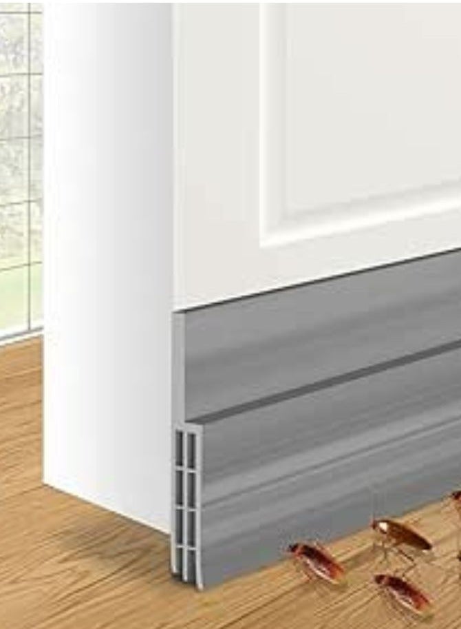 Adhesive Under Door Sweep Weather Stripping Soundproof Rubber Bottom Seal - Image 1