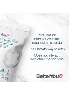 BetterYou BetterYou Magnesium Mineral Bath Flakes - Mineral Bath Salts With Magnesium Chloride - Foot Bath or Body Bath Soak - Safe On Sensitive Skin - 2.3 lb  - Image 5