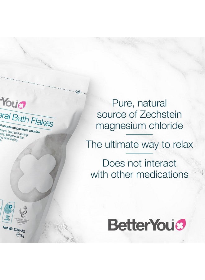 BetterYou BetterYou Magnesium Mineral Bath Flakes - Mineral Bath Salts With Magnesium Chloride - Foot Bath or Body Bath Soak - Safe On Sensitive Skin - 2.3 lb - Image 5