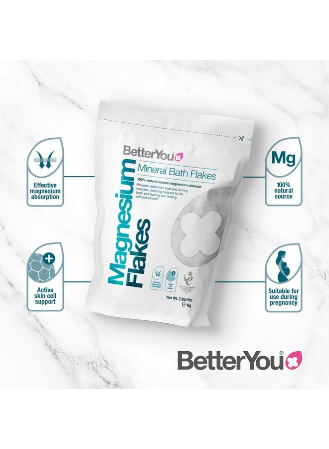 BetterYou BetterYou Magnesium Mineral Bath Flakes - Mineral Bath Salts With Magnesium Chloride - Foot Bath or Body Bath Soak - Safe On Sensitive Skin - 2.3 lb - Image 3