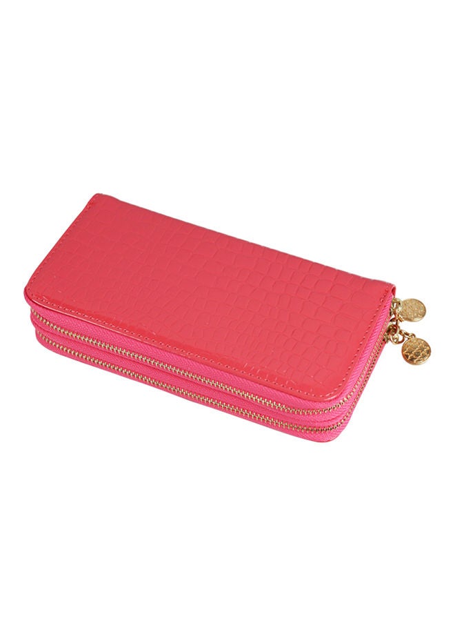 NIBEMINENT Double Zipper Wallet Pink  - Image 2