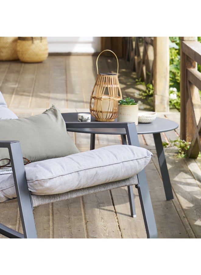 Hesperide Saona Round Garden Side Table Graphite Grey 70 x 40 cm 159869A - Image 2