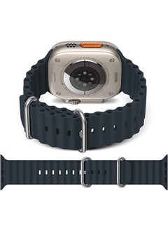 Newest Silicone Ocean Watch Band For Apple Watch Series 8 7 6 5 4 3 2 1 SE Compatible With Apple Watch Band 42mm 44mm 45mm 49mm Replacement Women Mens, Sport  slides Strap for iWatch Ultra