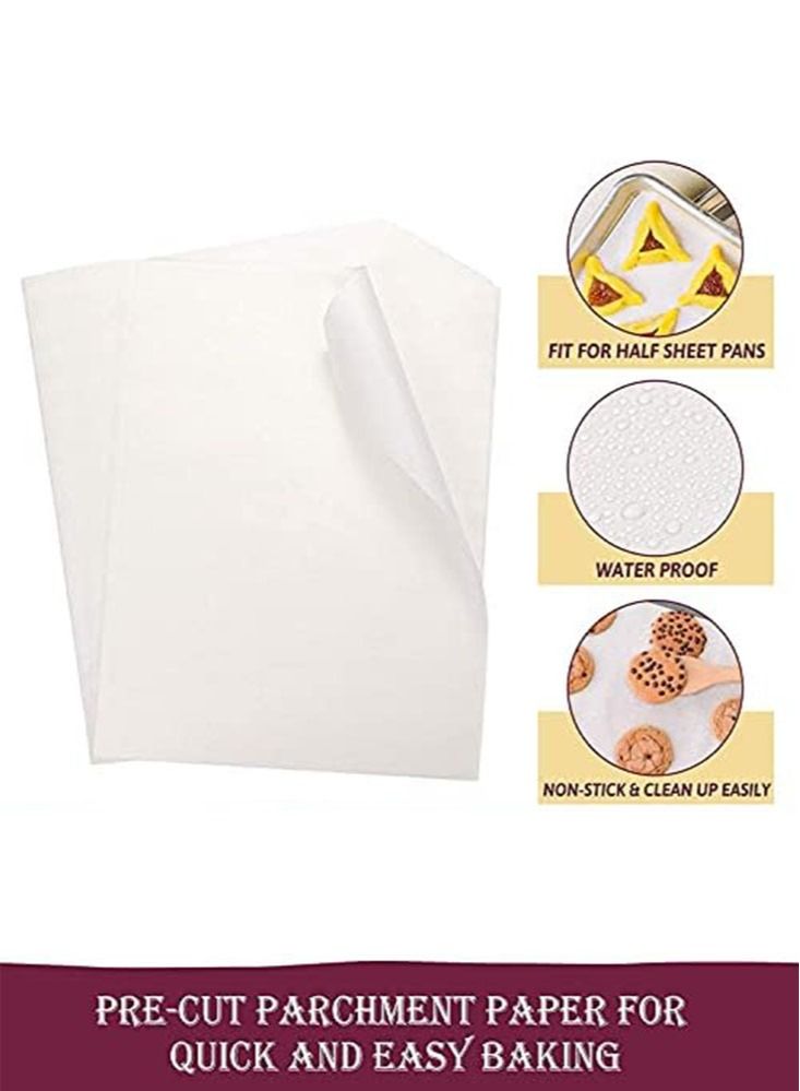 Perfii 500PCS Thickened Parchment Paper for Cooking, Baking, Grilling Air Frying Steaming and BBQ Non Stick Liners Sheets with Anti-Scorch and Waterproof Properties Ideal for Bread Cupcakes (12x16 in) - Image 5