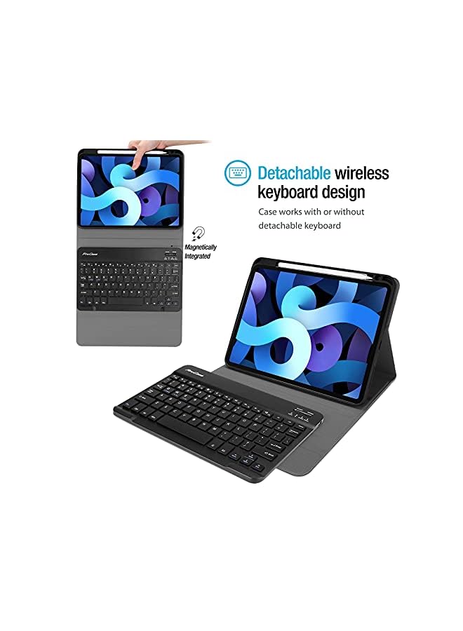Procases Keyboard Case For Ipad Air 5/4, Ipad 10.9 Inch 2022 2020 Case With Magnetically Detachable Wireless Keyboard For Ipad 10.9" Air 5Th 4Th Generation -Rosegold - Image 2