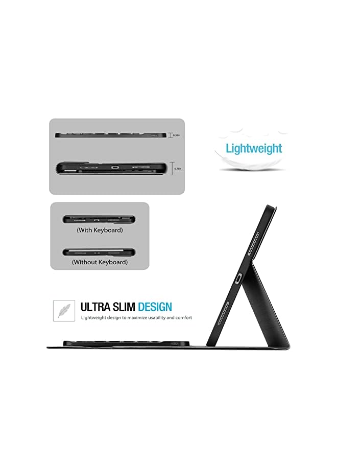 Procases Keyboard Case For Ipad Air 5/4, Ipad 10.9 Inch 2022 2020 Case With Magnetically Detachable Wireless Keyboard For Ipad 10.9" Air 5Th 4Th Generation -Rosegold - Image 4