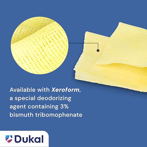 Dukal 214 Xeroform Petrolatum Gauze, Sterile, 2" W x 2" L 25 Count (Pack of 1) - Image 5
