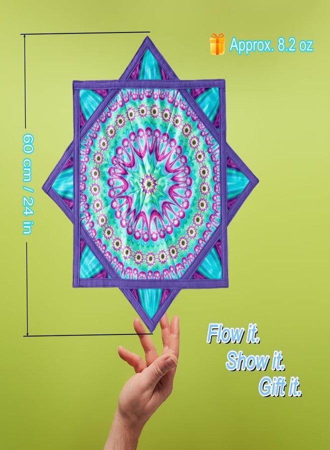 YangkoStar 24" Flow Star | Flowstar Spinning Cloth for All Skill Levels | Easy to Spin & Do Tricks | Flow Toy for Juggling, EDM, Festival, Rave Party (Mandala) - Image 2