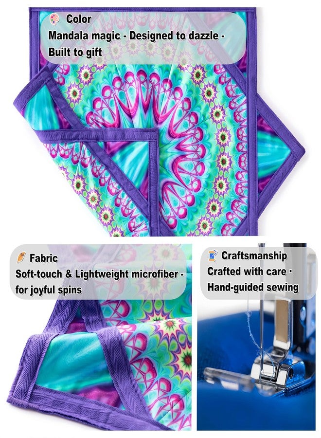 YangkoStar 24" Flow Star | Flowstar Spinning Cloth for All Skill Levels | Easy to Spin & Do Tricks | Flow Toy for Juggling, EDM, Festival, Rave Party (Mandala) - Image 3